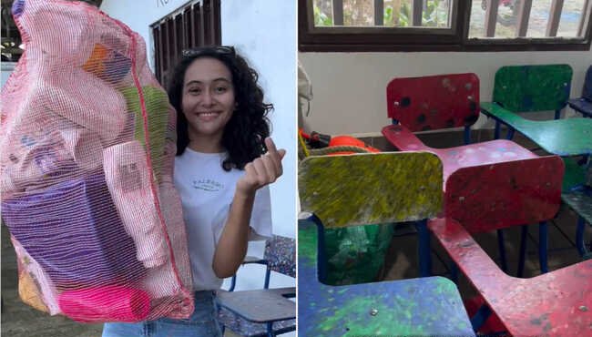 Dalla plastica in spiaggia ai banchi scolastici: l'iniziativa di Precious Plastic Uramba in Colombia